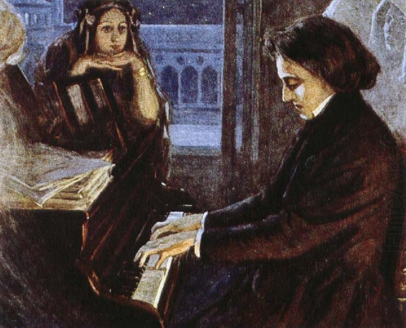 oscar wilde an artist s impression of chopin at the piano composing his preludes china oil painting image